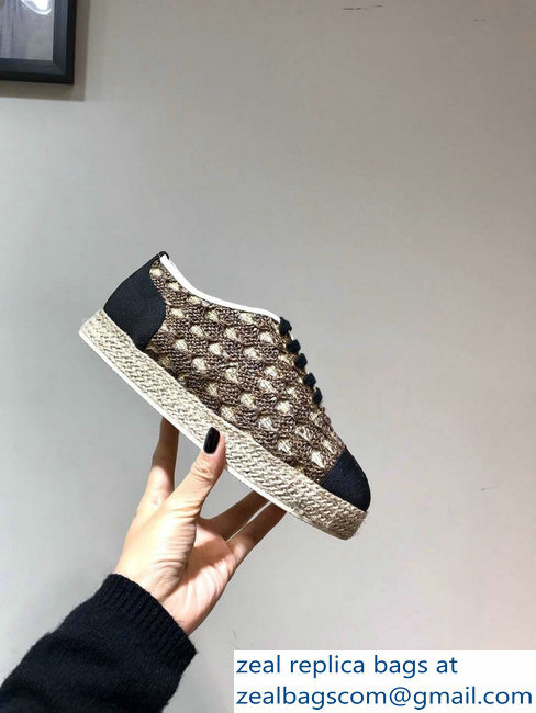 Chanel Tweed Lace-ups Espadrilles G34424 08 2019