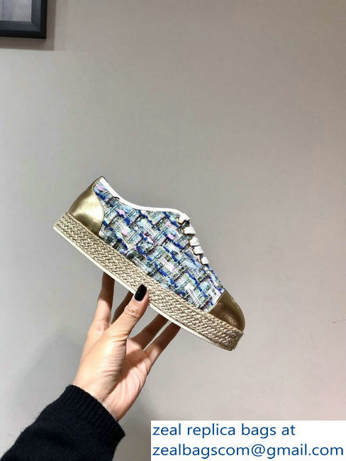 Chanel Tweed Lace-ups Espadrilles G34424 09 2019