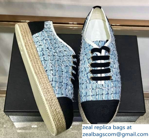 Chanel Tweed Lace-ups Espadrilles G34424 12 2019