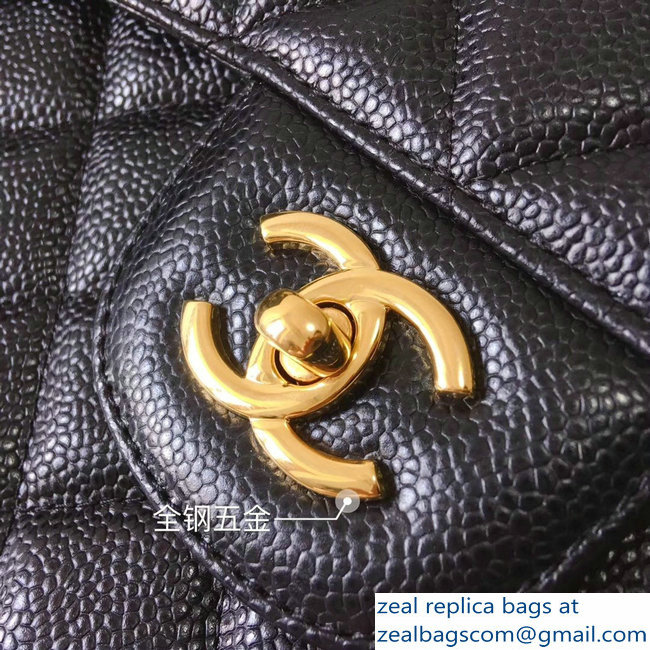 Chanel original quality Caviar Classic jumbo Flap Bag 1113 black with gold Hardware