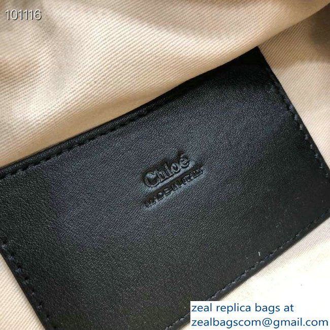 Chloe Embroidered Horses and Studs Mini Signature Bag Black 2019 - Click Image to Close