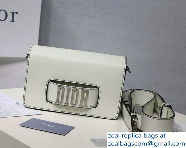 DIOR DIO(R)EVOLUTION FLAP BAG white/silver