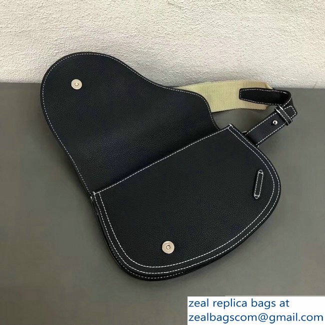 Dior DIOR X KAWS Grained Calfskin Pouch Saddle Shoulder Bag Navy Blue 2019 - Click Image to Close