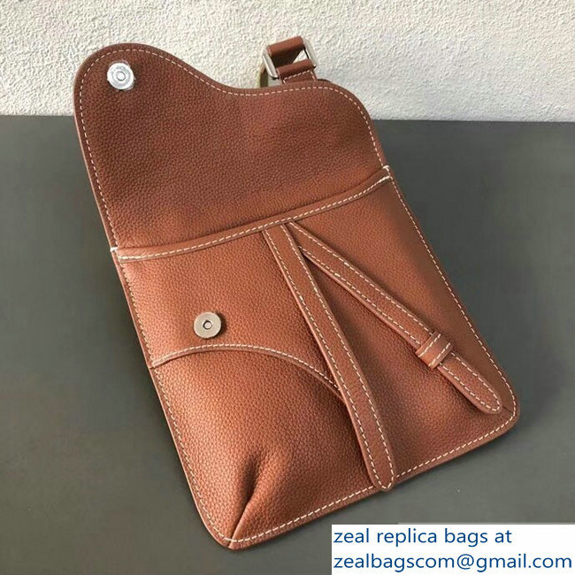 Dior Grained Calfskin Saddle Messenger Bag Brown 2019