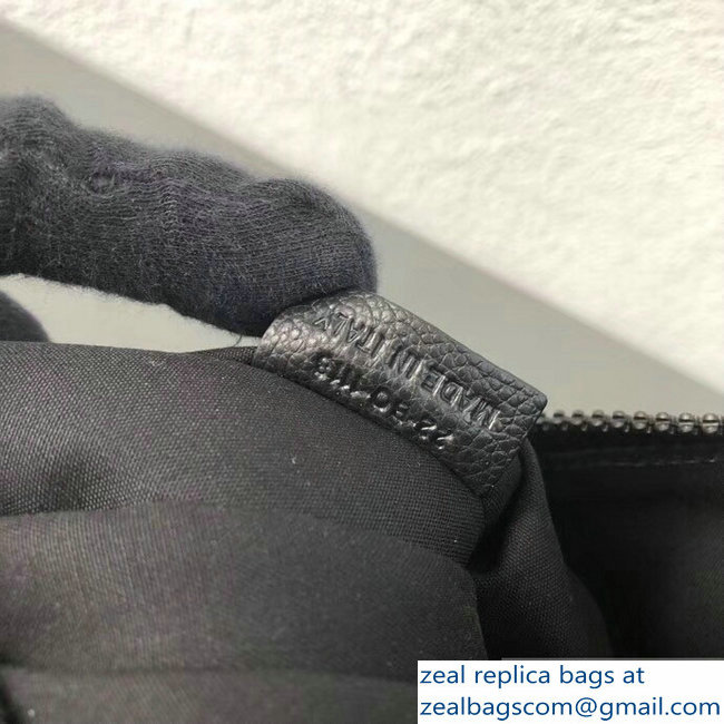 Dior Nylon Bee DIOR X KAWS Pouch Clutch Bag Black with Blue Logo 2019