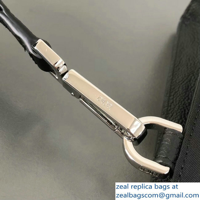 Dior Nylon Bee DIOR X KAWS Pouch Clutch Bag Black with White Logo 2019 - Click Image to Close