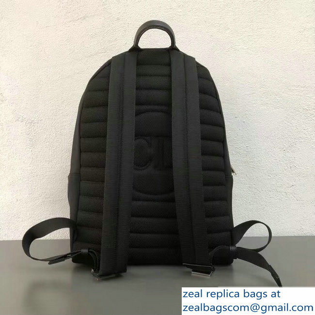 Dior Nylon Bee DIOR X KAWS Rider Backpack Bag Black with Blue Logo 2019