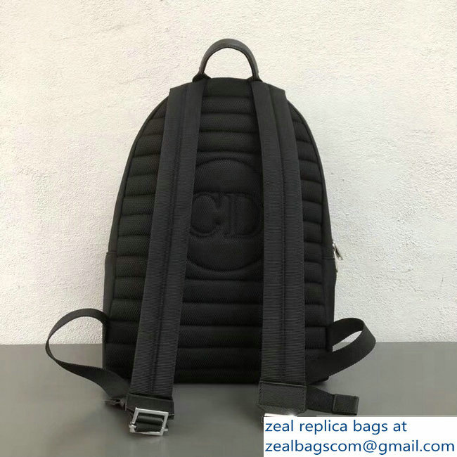 Dior Nylon Bee DIOR X KAWS Rider Backpack Bag Black with Pink Logo 2019