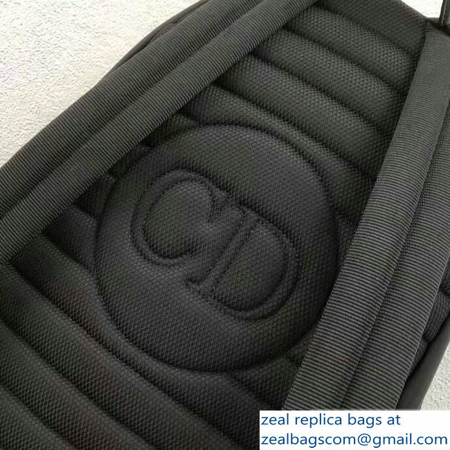 Dior Nylon Bee DIOR X KAWS Rider Backpack Bag Black with Pink Logo 2019 - Click Image to Close