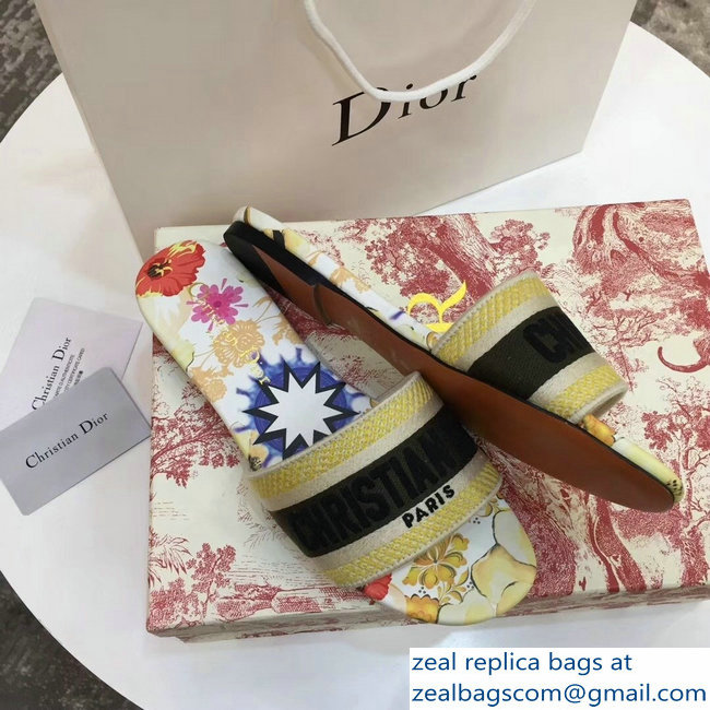 Dior Woven Logo Print Dway Mules Slipper Sandals 01 2019