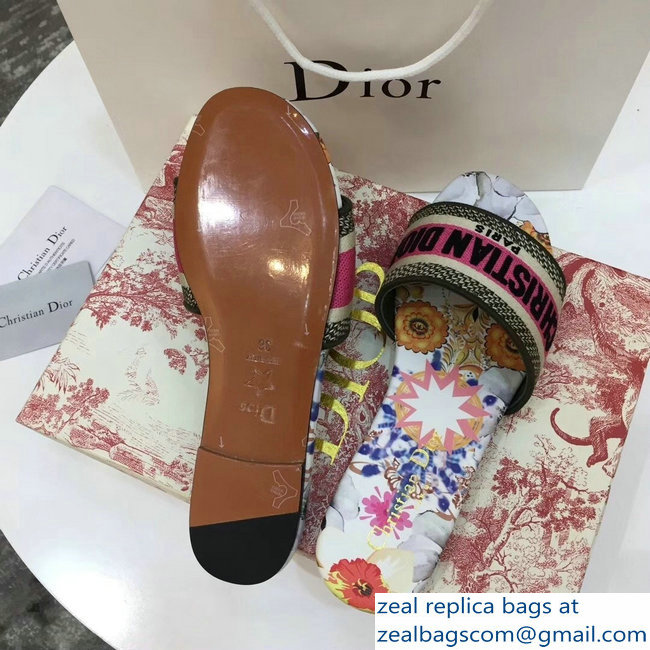 Dior Woven Logo Print Dway Mules Slipper Sandals 02 2019