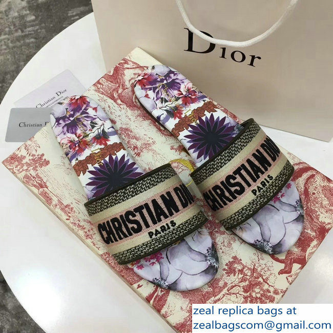 Dior Woven Logo Print Dway Mules Slipper Sandals 03 2019