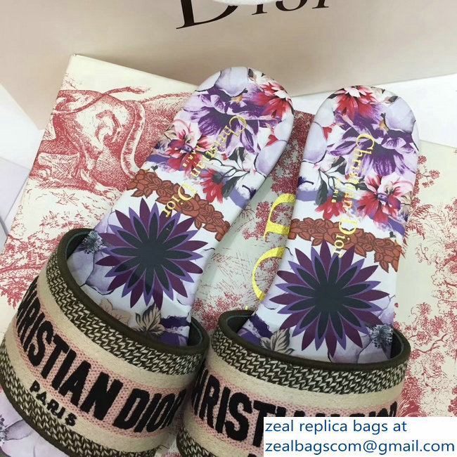 Dior Woven Logo Print Dway Mules Slipper Sandals 03 2019