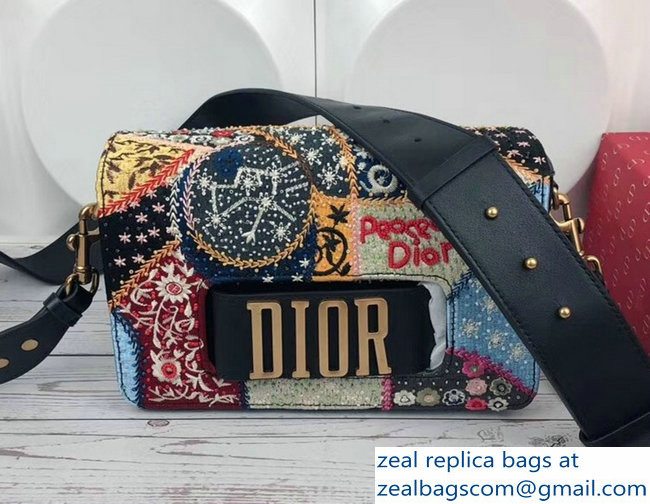 Dior birds and flowers Embroidered Dio(r)evolution Flap Bag - Click Image to Close