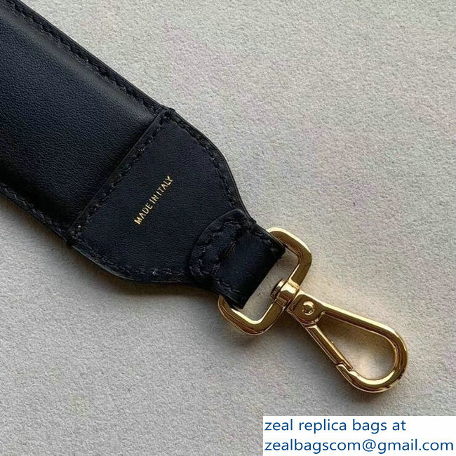 Fendi Leather Long Shoulder Strap You Black/Sequins - Click Image to Close