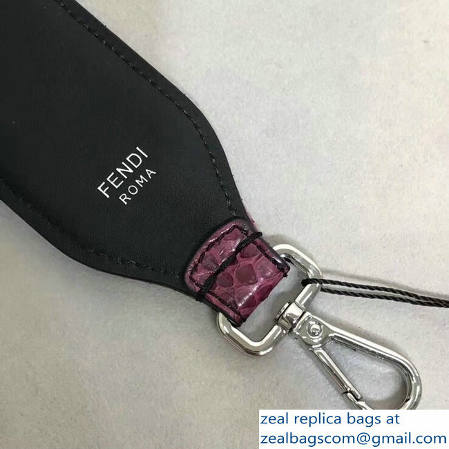 Fendi Leather Long Shoulder Strap You Braided FF Logo