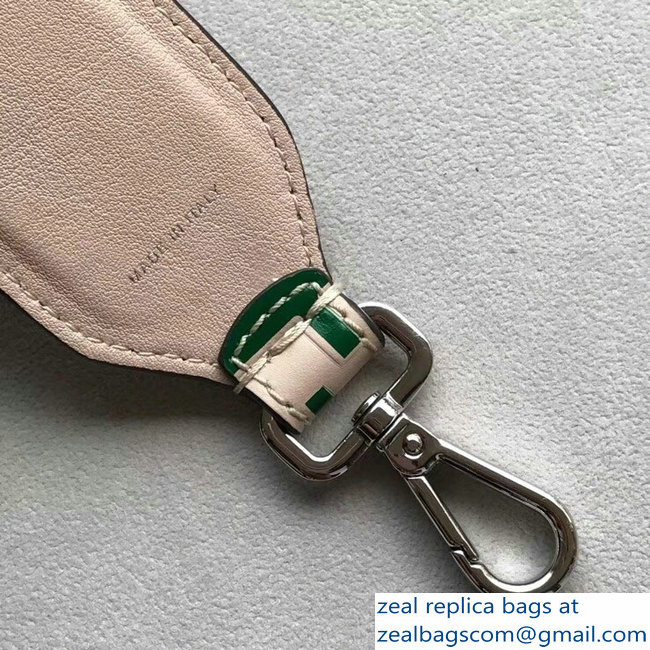 Fendi Leather Long Shoulder Strap You FF Logo Green