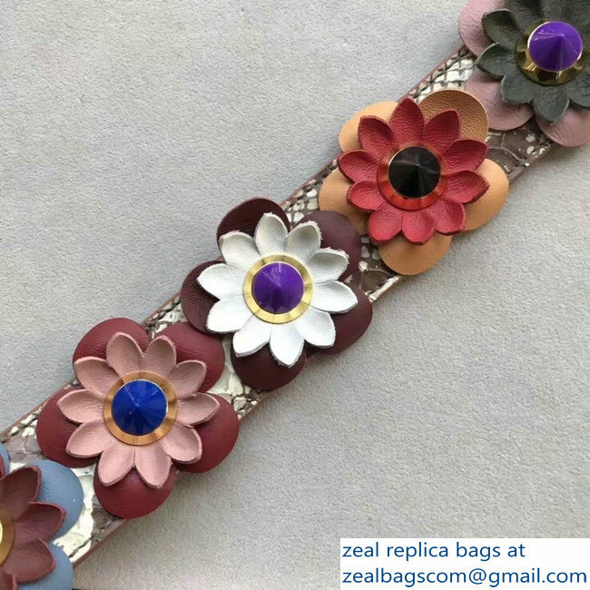 Fendi Leather Long Shoulder Strap You Flowerland Python