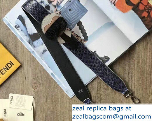 Fendi Leather Long Shoulder Strap You Karlito Python