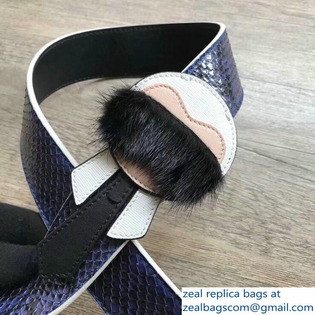Fendi Leather Long Shoulder Strap You Karlito Python