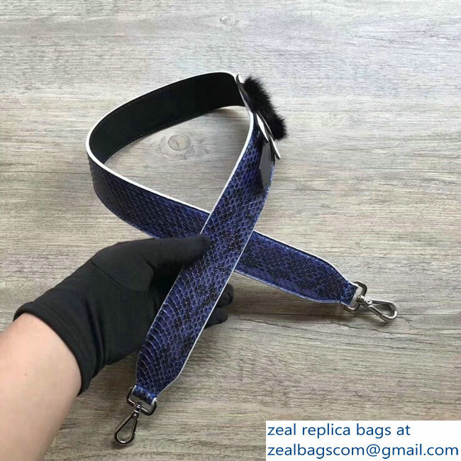 Fendi Leather Long Shoulder Strap You Karlito Python