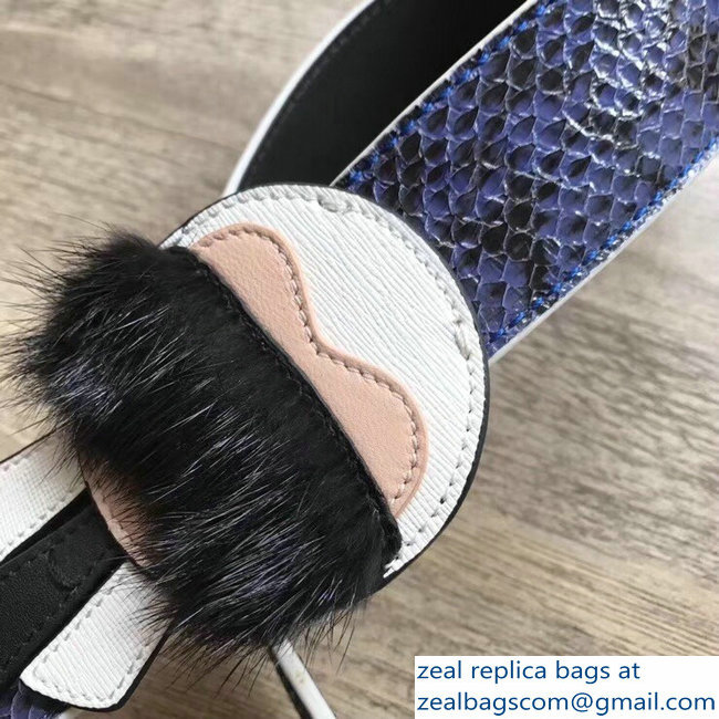 Fendi Leather Long Shoulder Strap You Karlito Python