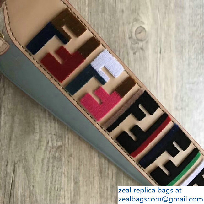 Fendi Leather Long Shoulder Strap You Multicolor FF Logo