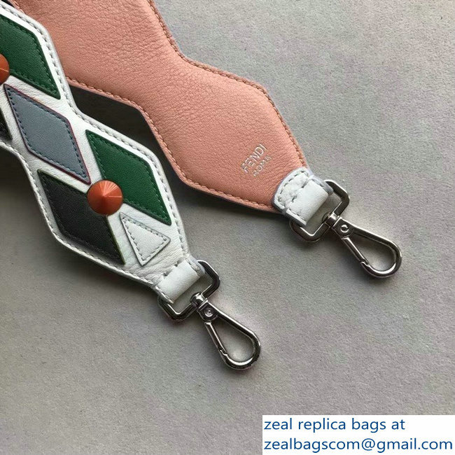 Fendi Leather Long Shoulder Strap You Studs Diamond - Click Image to Close