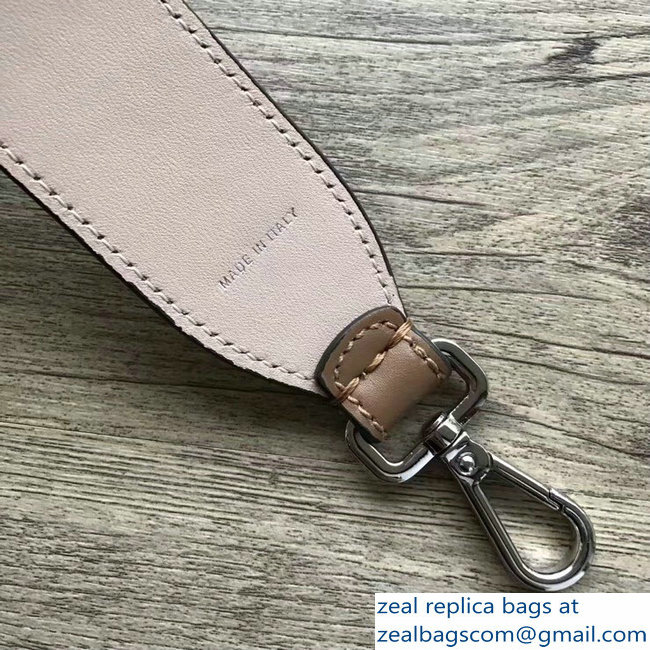 Fendi Leather Long Shoulder Strap You Threading Bow Brown
