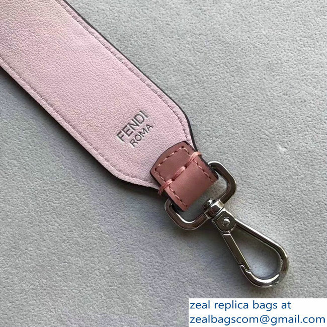 Fendi Leather Long Shoulder Strap You Threading Bow Pink