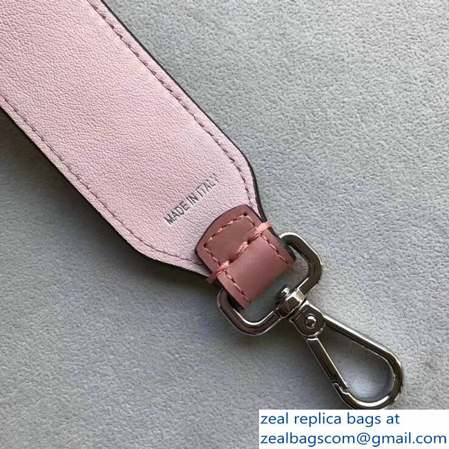 Fendi Leather Long Shoulder Strap You Threading Bow Pink