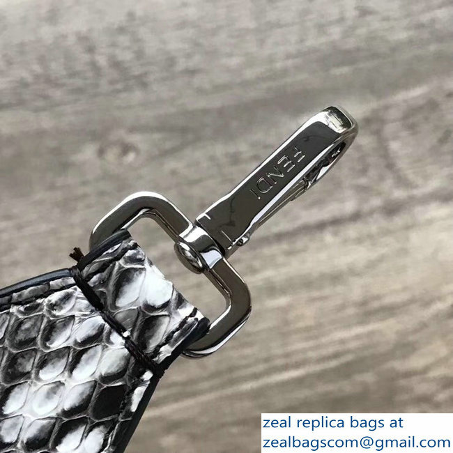 Fendi Leather Long Shoulder Strap You Threading Bow Python