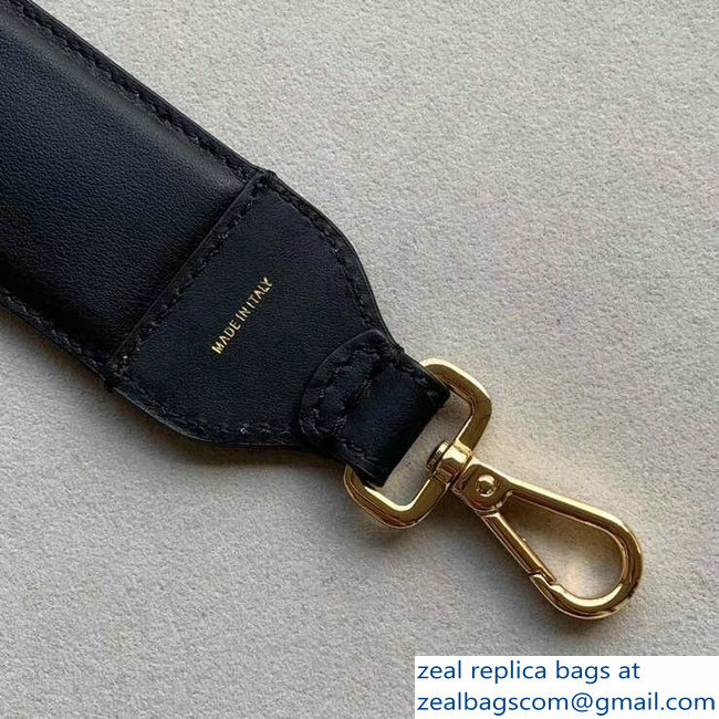 Fendi Leather Mini Short Shoulder Strap You Black/Sequins