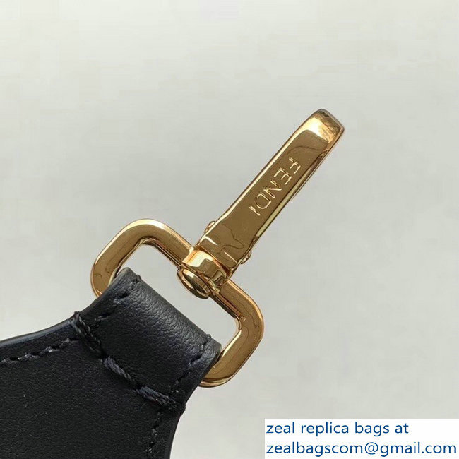 Fendi Leather Mini Short Shoulder Strap You Black/Sequins - Click Image to Close