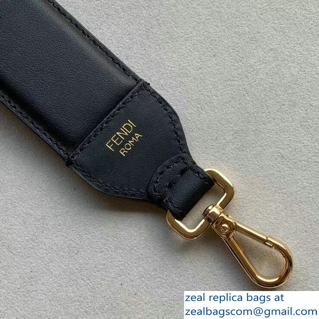 Fendi Leather Mini Short Shoulder Strap You Black/Sequins - Click Image to Close