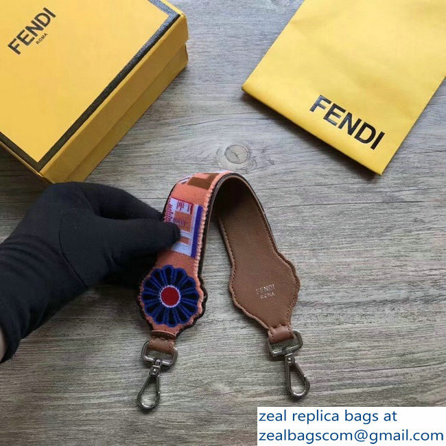 Fendi Leather Mini Short Shoulder Strap You Daisy Flowers FF Velvet Pink - Click Image to Close