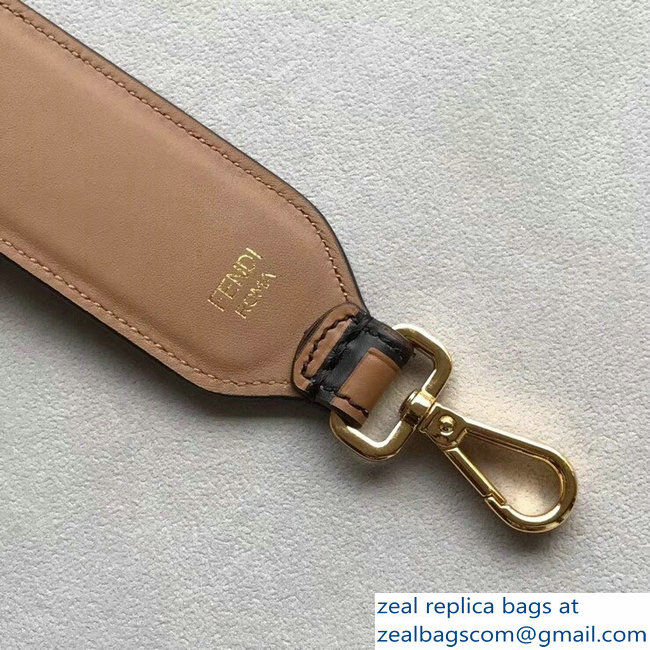 Fendi Leather Mini Short Shoulder Strap You FF Logo Brown