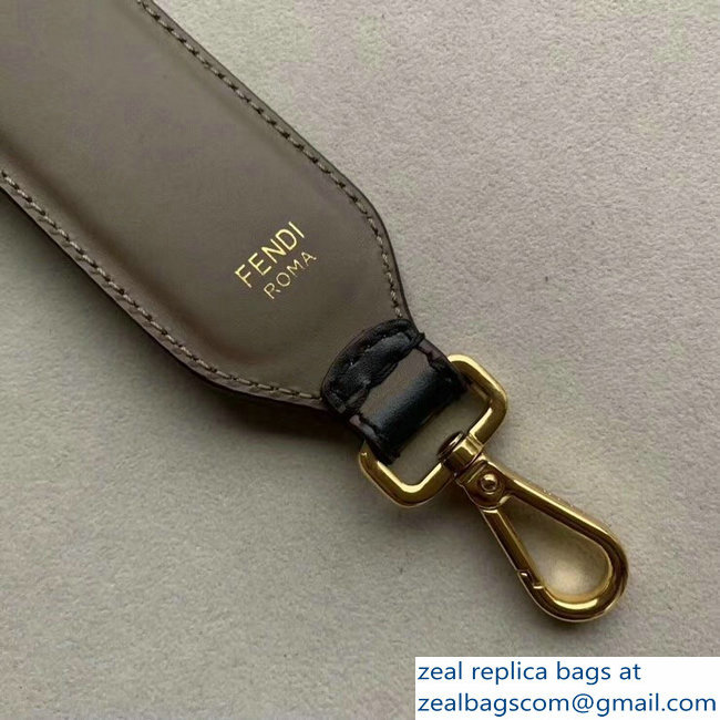 Fendi Leather Mini Short Shoulder Strap You FF Logo Coffee