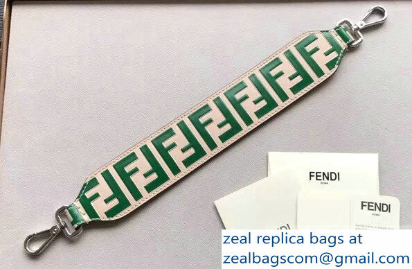 Fendi Leather Mini Short Shoulder Strap You FF Logo Green
