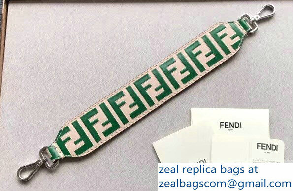 Fendi Leather Mini Short Shoulder Strap You FF Logo Green - Click Image to Close