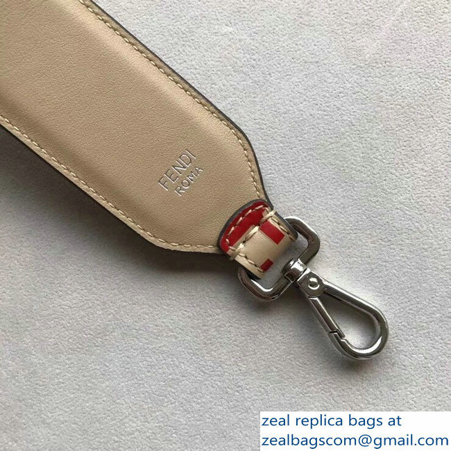 Fendi Leather Mini Short Shoulder Strap You FF Logo Red