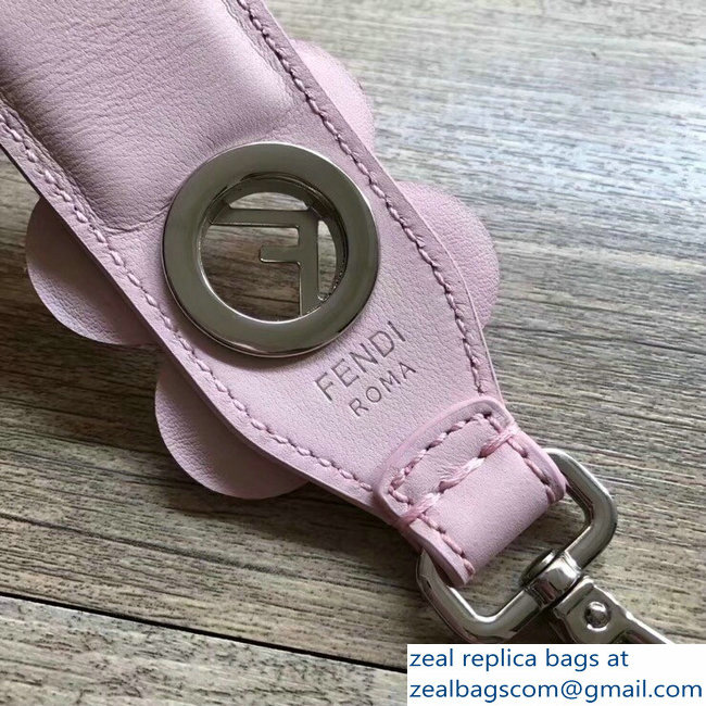 Fendi Leather Mini Short Shoulder Strap You Flower F Logo Pink