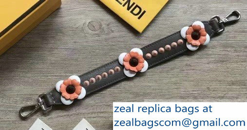 Fendi Leather Mini Short Shoulder Strap You Flower Studs Etoupe