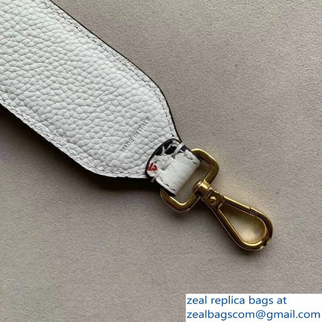 Fendi Leather Mini Short Shoulder Strap You Mania Logo White - Click Image to Close