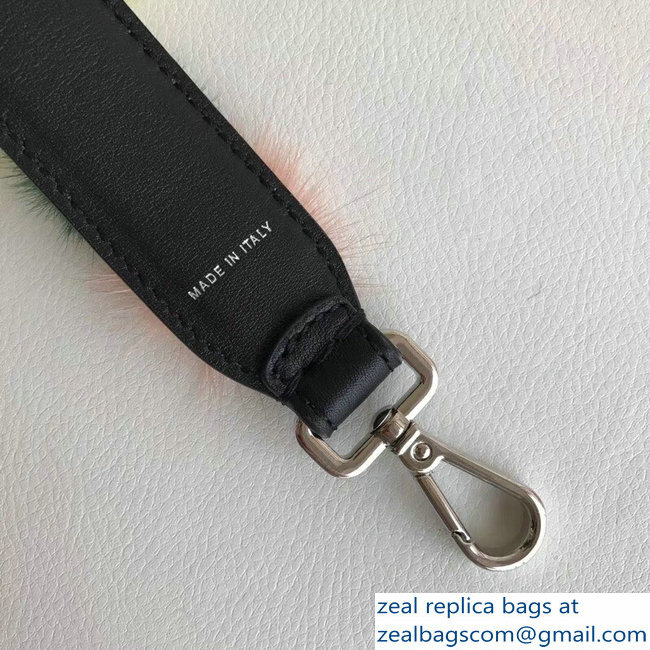 Fendi Leather Mini Short Shoulder Strap You Mink Fur Pompoms - Click Image to Close