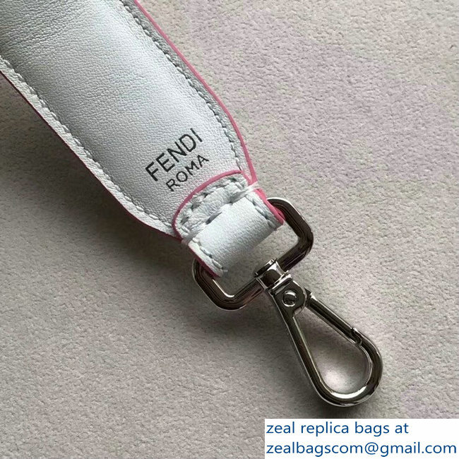 Fendi Leather Mini Short Shoulder Strap You Studs White/Multicolor