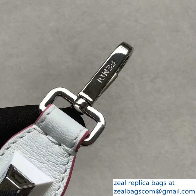 Fendi Leather Mini Short Shoulder Strap You Studs White/Multicolor