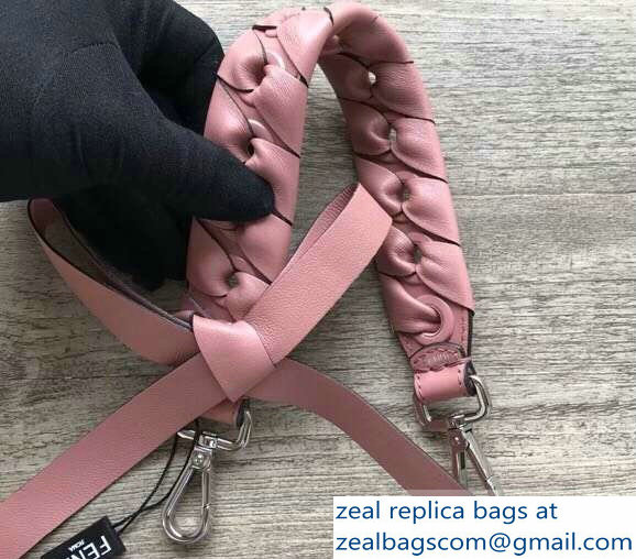 Fendi Leather Mini Short Shoulder Strap You Threading Bow Pink