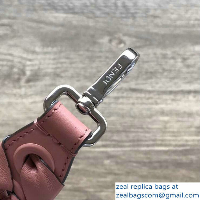 Fendi Leather Mini Short Shoulder Strap You Threading Bow Pink