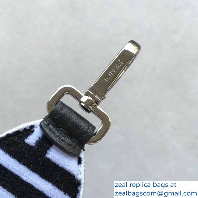 Fendi Long Shoulder Strap You Velvet FF Logo White